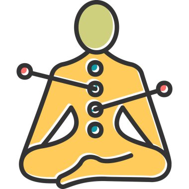 Pusula tutan bir kadının vektör çizimi