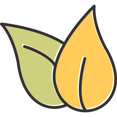  bitki yaprakları. Web simgesi basit illüstrasyon 