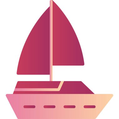 Tekne simgesi, modern tasarım illüstrasyonu