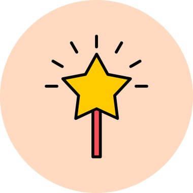 yıldız web simgesi basit illüstrasyon