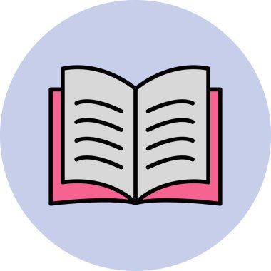 Kitap simgesi, modern tasarım illüstrasyonu