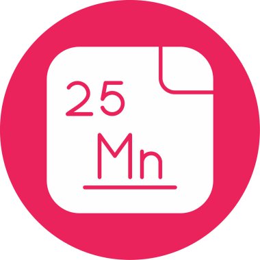 Manganez, kimyasal element, ağ basit illüstrasyon