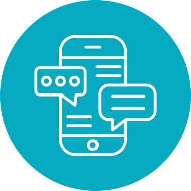 Konuş. Web simgesi basit illüstrasyon