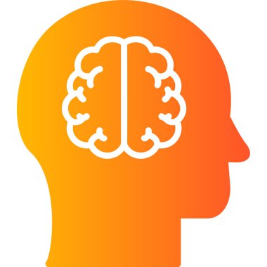 beyin ikonu vektör illüstrasyonu