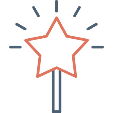 yıldız web simgesi basit illüstrasyon