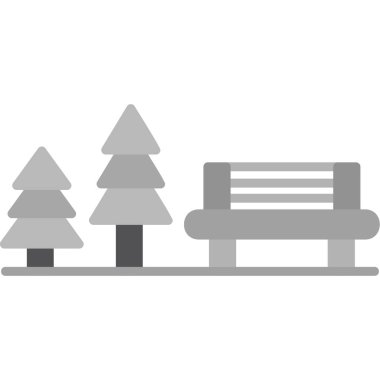 Dinlenme Alanı Web simgesi basit illüstrasyon 