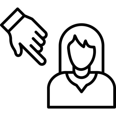 Bir kadının vektör çizimi ve bir tokalaşma