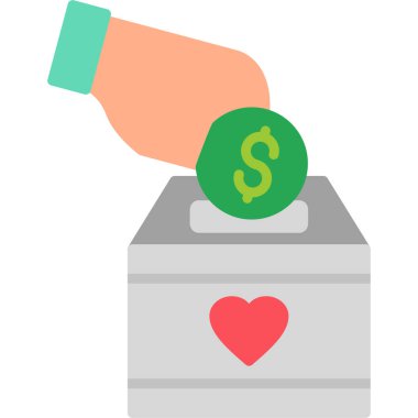 Donation web icon vector illustration