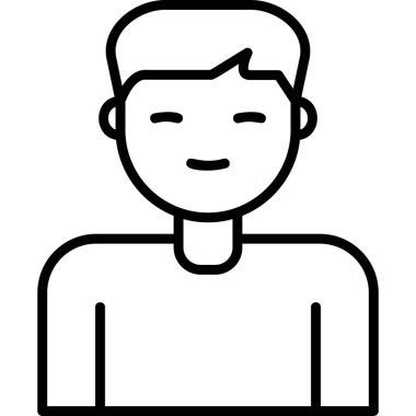 man head logo User, simple icon for web page 