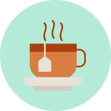 Çay Kupası satırı vektör simgesi