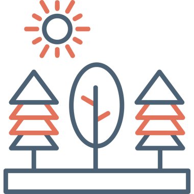 Trees icon modern vector illustration