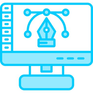 Teknoloji. Web simgesi basit tasarım 