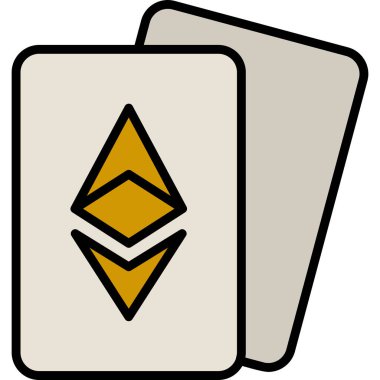 Ethereum Kartları, kişisel ve ticari kullanım için illüstrasyon simgesi