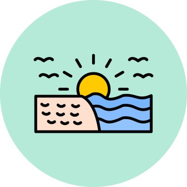 gündoğumu simge vektör çizim