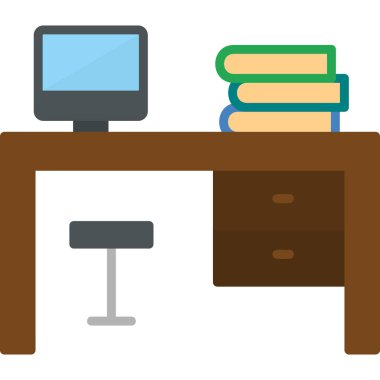 modern masa simgesi, web basit illüstrasyon