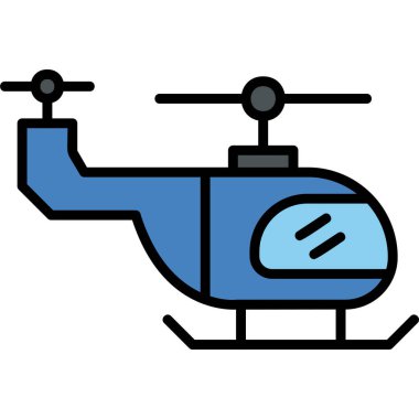 Helikopter. Web simgesi basit illüstrasyon