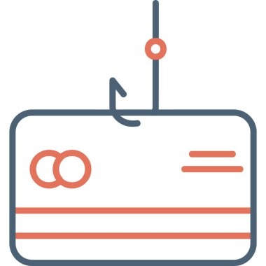 Phishing modern simgesi, vektör illüstrasyonu 