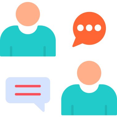 Konuş. Web simgesi basit illüstrasyon