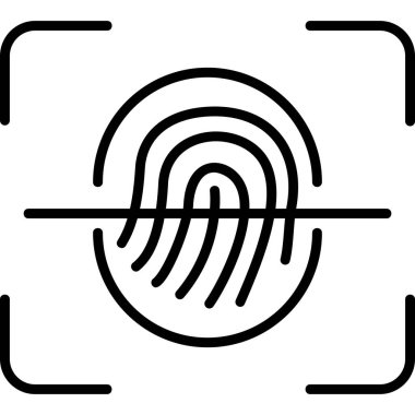 parmak izi tarayıcı, ağ simgesi.