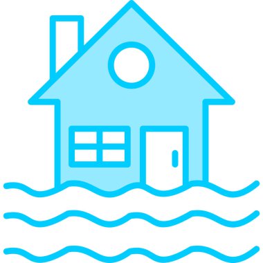 Flood web simgesi vektör illüstrasyonu