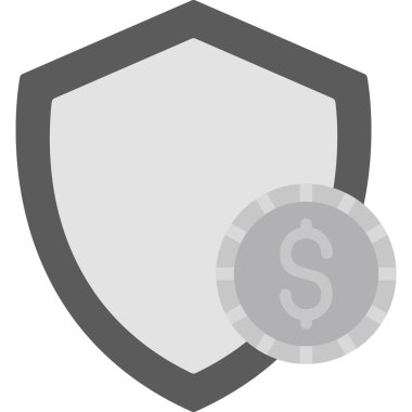 Koruma çizgisi simgesi, vektör illüstrasyonu