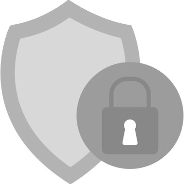 Koruma çizgisi simgesi, vektör illüstrasyonu