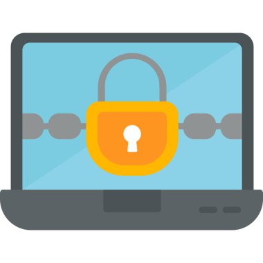 Fidye virüsü. Web simgesi basit illüstrasyon