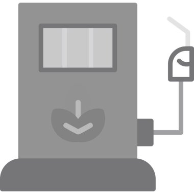 Benzin istasyonu. Web simgesi basit illüstrasyon