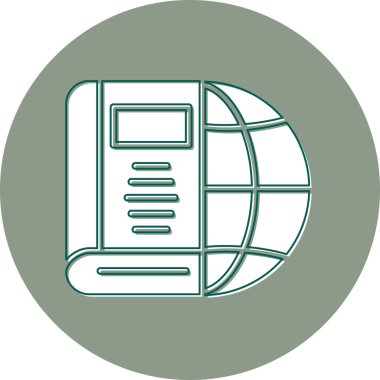 Coğrafya simge vektör çizim