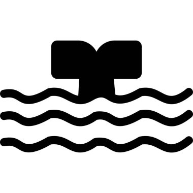 Balina modern simgesi, vektör illüstrasyonu