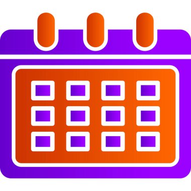 Takvim simgesi, vektör illüstrasyonu basit tasarım