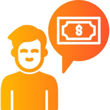 Para için. Web simgesi basit illüstrasyon