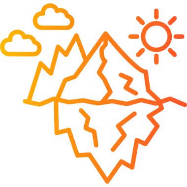 Buzul Web simgesi vektör illüstrasyonu