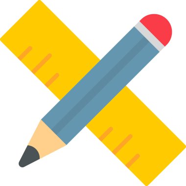 kalem ve cetvel kutsal kişilerin resmi, vektör çizim