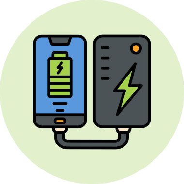 Cep telefonu için taşınabilir pil, akıllı telefon şarj ediliyor 