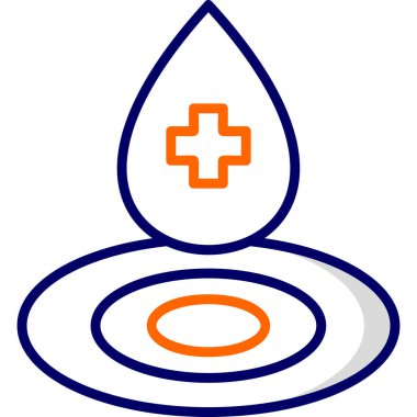 Hidroterapi modern simge, vektör illüstrasyonu