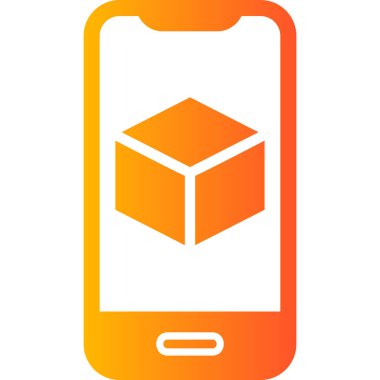 Geliştirilmiş gerçeklik simgesi, modern tasarım illüstrasyonu