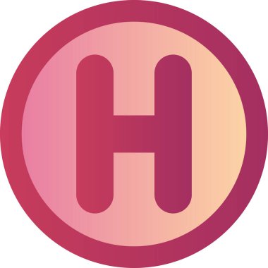 Heliport modern simge vektör illüstrasyonu