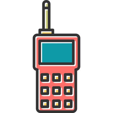 Walkie talkie kutsal kişilerin resmi, vektör çizim