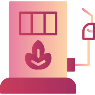 Benzin istasyonu. Web simgesi basit illüstrasyon