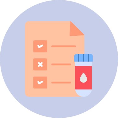 Medical Test Report modern vector icon illustration