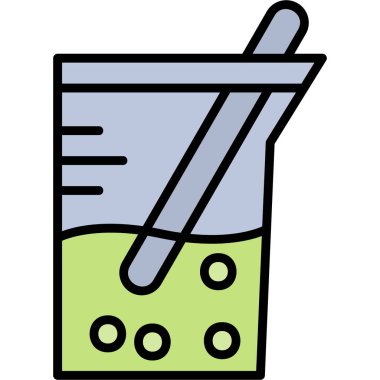 Beher. Web simgesi basit illüstrasyon 