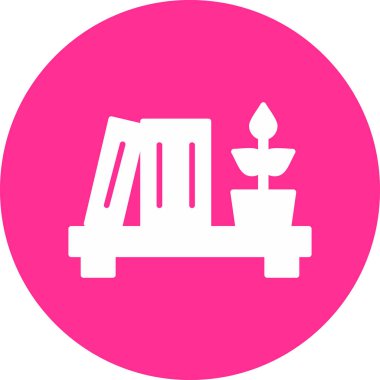 Kitaplık simgesi, modern tasarım illüstrasyonu