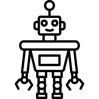 Robotik El simgesi. vektör illüstrasyonu 