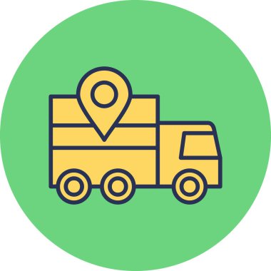 Mal varlığı takibi. Web simgesi basit illüstrasyon