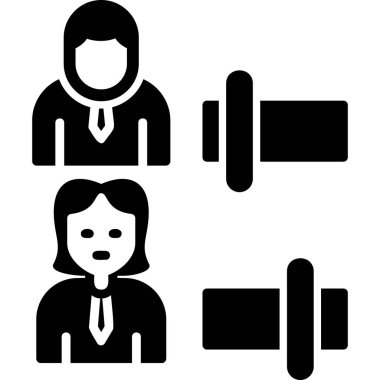 İş adamı. Web simgesi basit illüstrasyon