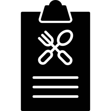 Gıda Listesi ikon vektör illüstrasyonu