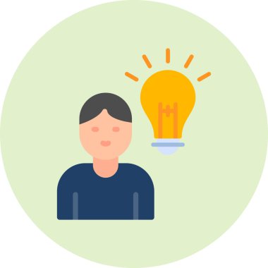 Fikir modern simgesi, vektör illüstrasyonu