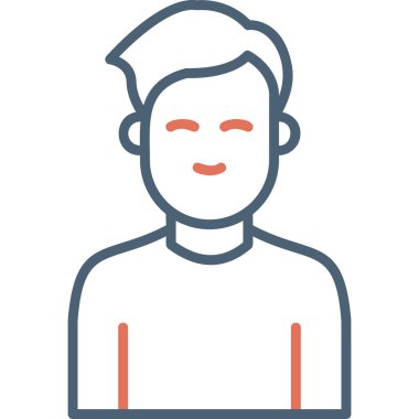 internet user, graphic man logo, simple icon for web page 