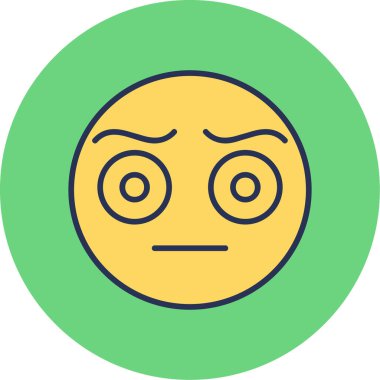 Şaşkın yüz ifadesi, basit web illüstrasyonu